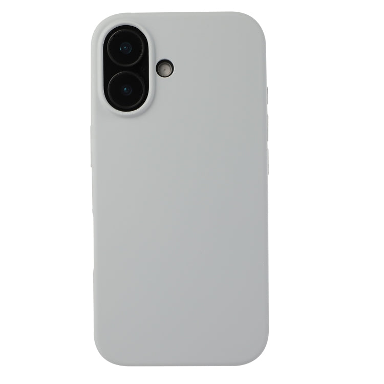 For iPhone 16 Plus Liquid Silicone Phone Case(Blue Grey) - iPhone 16 Plus Cases by buy2fix | Online Shopping UK | buy2fix