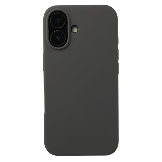 For iPhone 16 Plus Liquid Silicone Phone Case(Charcoal Black) - iPhone 16 Plus Cases by buy2fix | Online Shopping UK | buy2fix