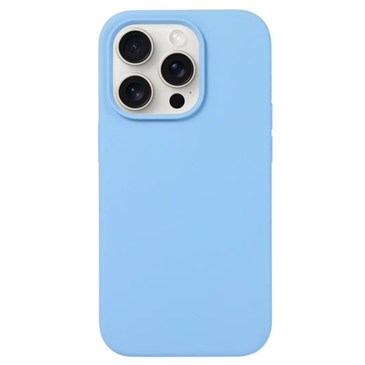 For iPhone 16 Pro Liquid Silicone Phone Case(Azure Blue) by buy2fix
