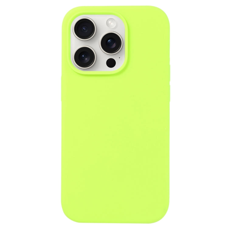 For iPhone 16 Pro Liquid Silicone Phone Case(Brilliant Green) by buy2fix