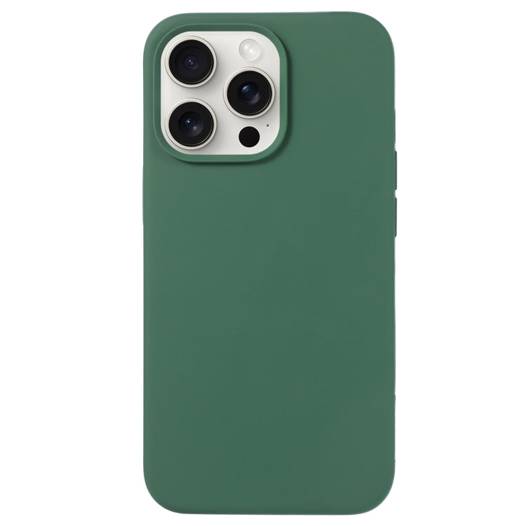 For iPhone 16 Pro Liquid Silicone Phone Case(Clover Green) by buy2fix