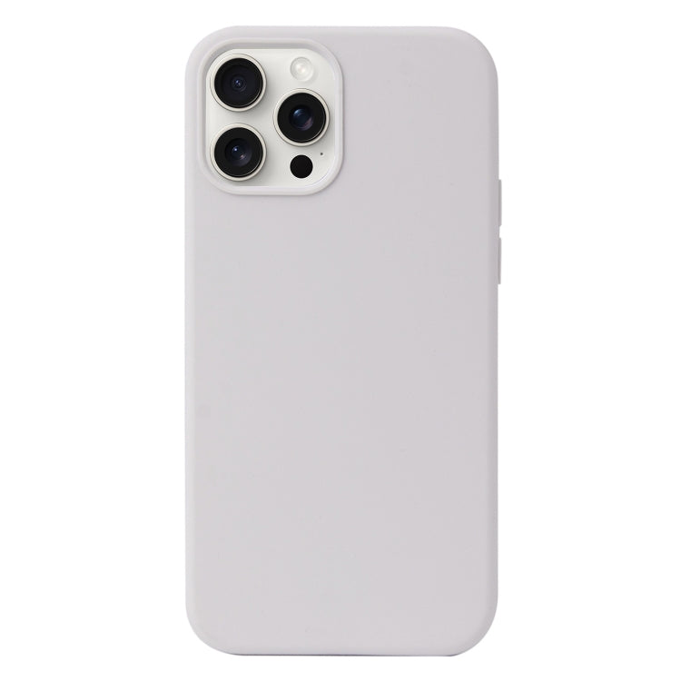 For iPhone 16 Pro Max Liquid Silicone Phone Case(White) by buy2fix