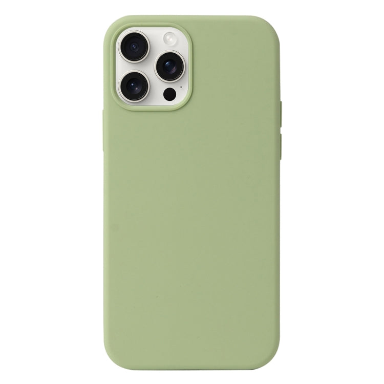 For iPhone 16 Pro Max Liquid Silicone Phone Case(Matcha Green) by buy2fix
