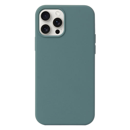 For iPhone 16 Pro Max Liquid Silicone Phone Case(Pine Needle Green) by buy2fix