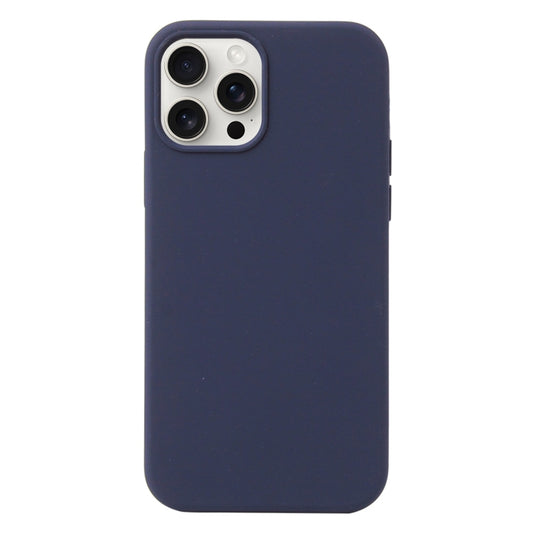 For iPhone 16 Pro Max Liquid Silicone Phone Case(Midnight Blue) by buy2fix