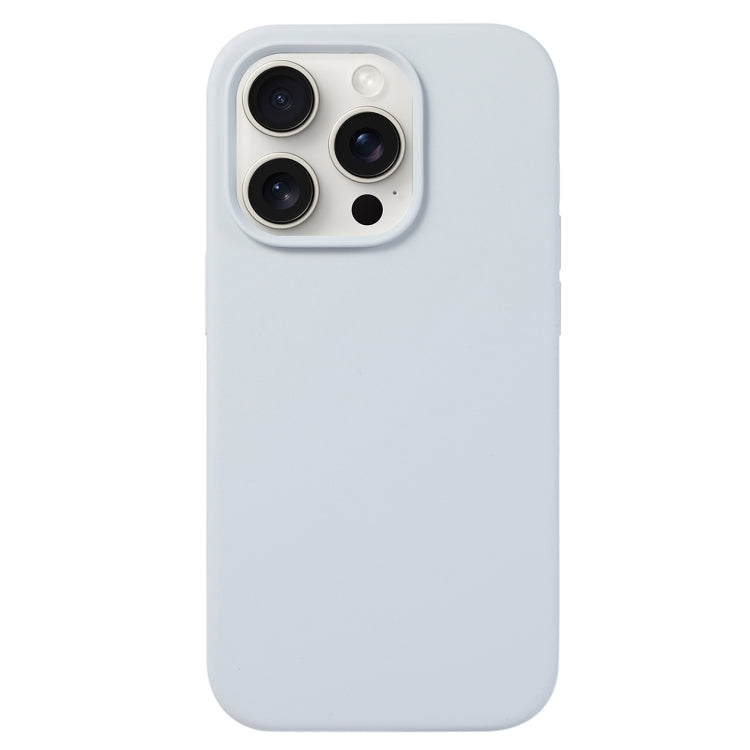 For iPhone 16 Pro Max Liquid Silicone Phone Case(Blue Grey) by buy2fix