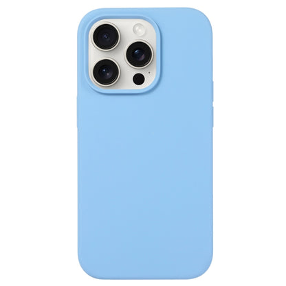 For iPhone 16 Pro Max Liquid Silicone Phone Case(Azure Blue) by buy2fix