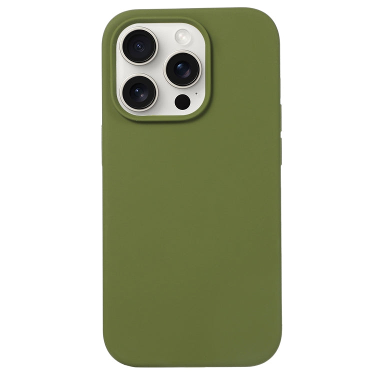 For iPhone 16 Pro Max Liquid Silicone Phone Case(Pine Green) by buy2fix