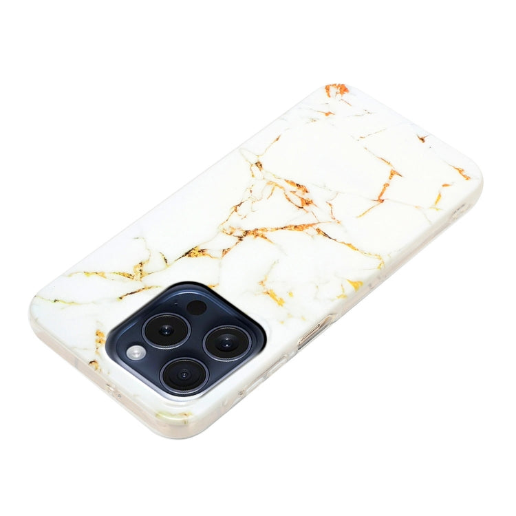 For iPhone 16 Pro Max IMD Marble TPU Phone Case(White) by buy2fix