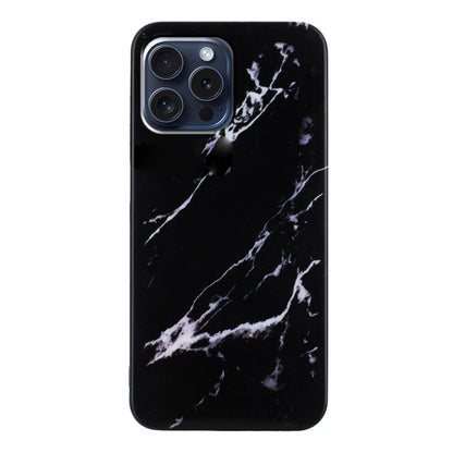 For iPhone 16 Pro Max IMD Marble TPU Phone Case(Black) by buy2fix