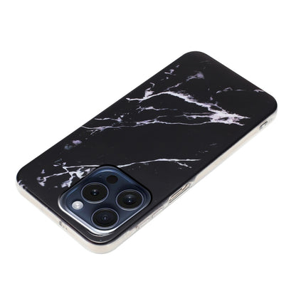 For iPhone 16 Pro Max IMD Marble TPU Phone Case(Black) by buy2fix