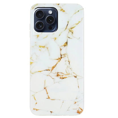 For iPhone 16 Pro IMD Marble TPU Phone Case(White) by buy2fix