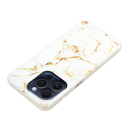 For iPhone 16 Pro IMD Marble TPU Phone Case(White) by buy2fix