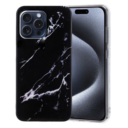 For iPhone 16 Pro IMD Marble TPU Phone Case(Black) by buy2fix
