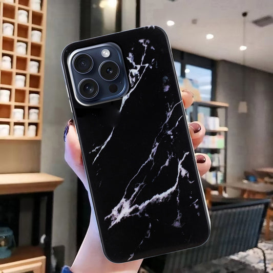 For iPhone 16 Pro IMD Marble TPU Phone Case(Black) by buy2fix