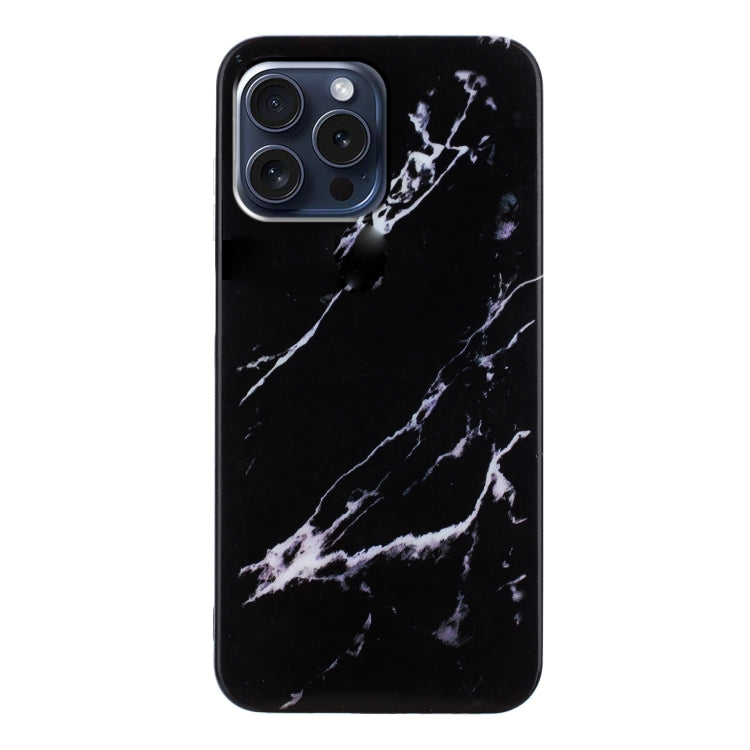 For iPhone 16 Pro IMD Marble TPU Phone Case(Black) by buy2fix
