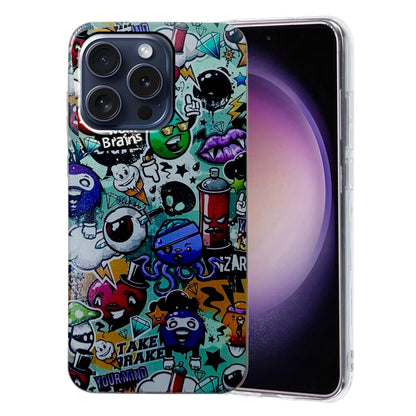 For iPhone 16 Pro Max Colored Drawing Pattern TPU Phone Case(Graffiti) by buy2fix