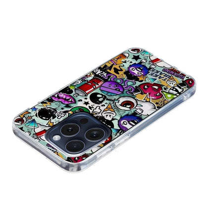 For iPhone 16 Pro Max Colored Drawing Pattern TPU Phone Case(Graffiti) by buy2fix
