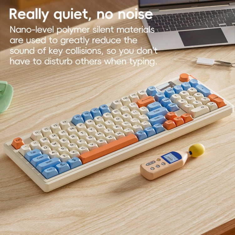 LANGTU L98 Wired RGB Gaming Keyboard(Cream White) - Wired Keyboard by LANGTU | Online Shopping UK | buy2fix