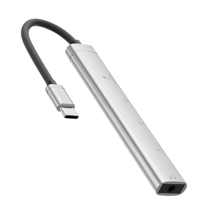 5 in 1 USB-C / Type-C Interface Multi-function HUB Adapter(Silver) by buy2fix