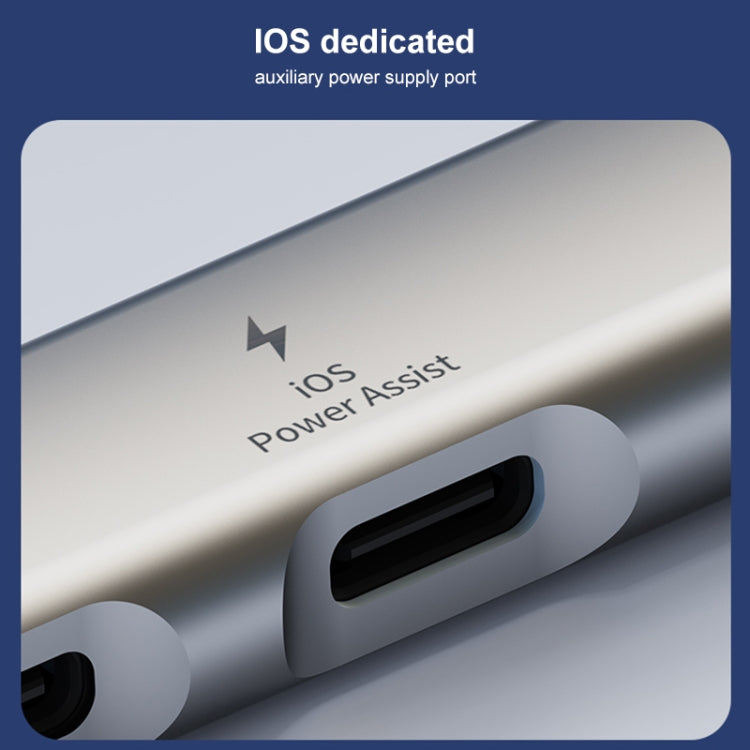 5 in 2 Multi-function HUB Adapter, Interface:USB-C / Type-C + 8 Pin(Silver) by buy2fix