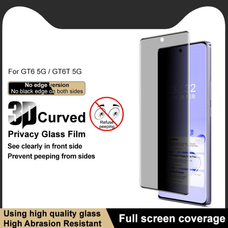 For Realme GT 6 5G Global imak No Edge Version 3D Curved Privacy Full Screen Tempered Glass Film - Realme Tempered Glass by imak | Online Shopping UK | buy2fix
