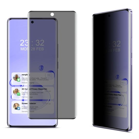 For Realme GT 6T 5G Global imak No Edge Version 3D Curved Privacy Full Screen Tempered Glass Film