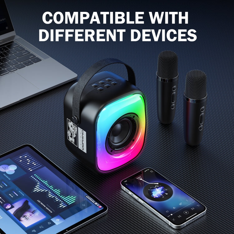 ONIKUMA L7 5W Karaoke Bluetooth Speaker with 2 Microphones(Black) - Desktop Speaker by ONIKUMA | Online Shopping UK | buy2fix
