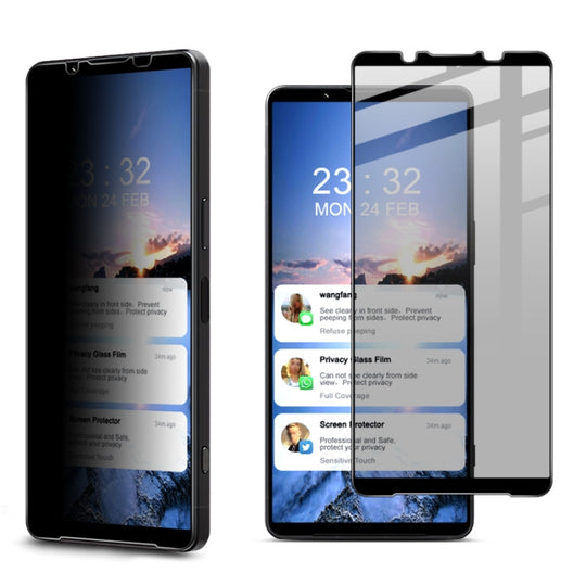 For Sony Xperia 1 VI imak HD Full Screen Privacy Tempered Glass Protective Film
