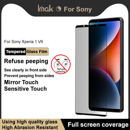 For Sony Xperia 1 VII imak HD Full Screen Privacy Tempered Glass Protective Film - Sony Tempered Glass by imak | Online Shopping UK | buy2fix