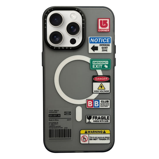 For iPhone 15 Pro Double-Layer Frosted IMD MagSafe Phone Case(Personalized Label)