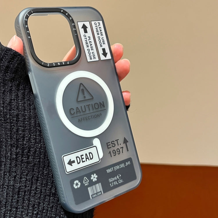 For iPhone 12 Pro Max Double-Layer Frosted IMD MagSafe Phone Case(Arrow Label) by buy2fix