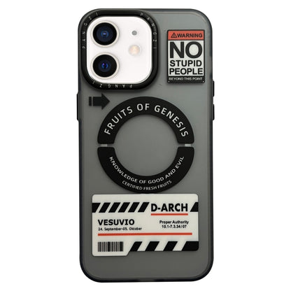 For iPhone 12 Double-Layer Frosted IMD MagSafe Phone Case(English Label NO) by buy2fix