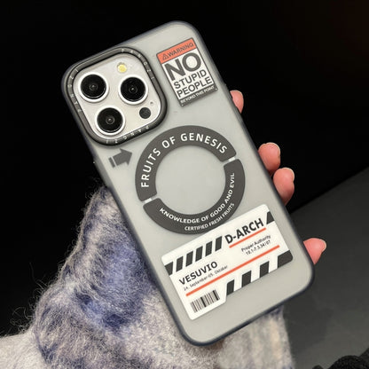 For iPhone 12 Double-Layer Frosted IMD MagSafe Phone Case(English Label NO) by buy2fix