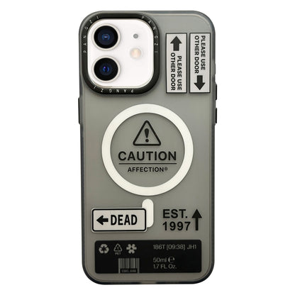 For iPhone 11 Double-Layer Frosted IMD MagSafe Phone Case(Arrow Label) by buy2fix