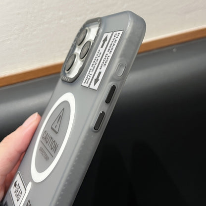 For iPhone 11 Double-Layer Frosted IMD MagSafe Phone Case(Arrow Label) by buy2fix