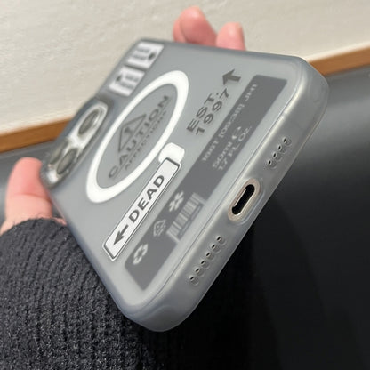 For iPhone 11 Double-Layer Frosted IMD MagSafe Phone Case(Arrow Label) by buy2fix