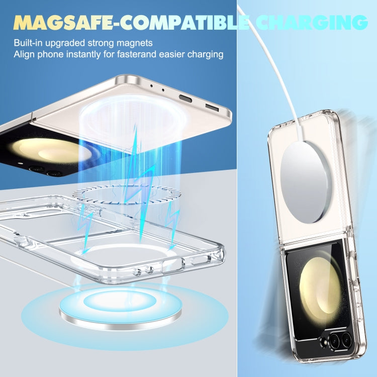 For Samsung Galaxy Z Flip4 5G MagSafe Transparent Shockproof PC Folding Phone Case by buy2fix