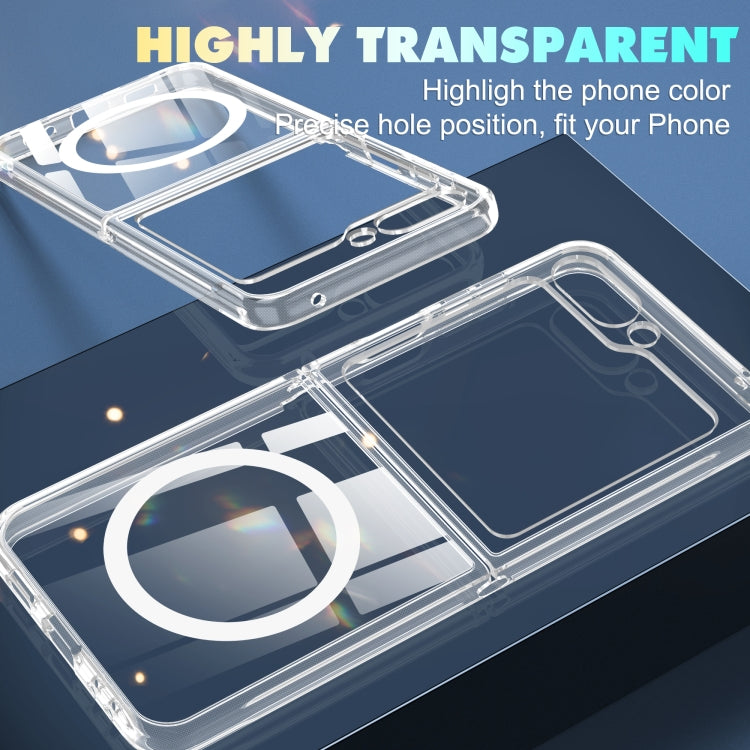 For Samsung Galaxy Z Flip4 5G MagSafe Transparent Shockproof PC Folding Phone Case by buy2fix