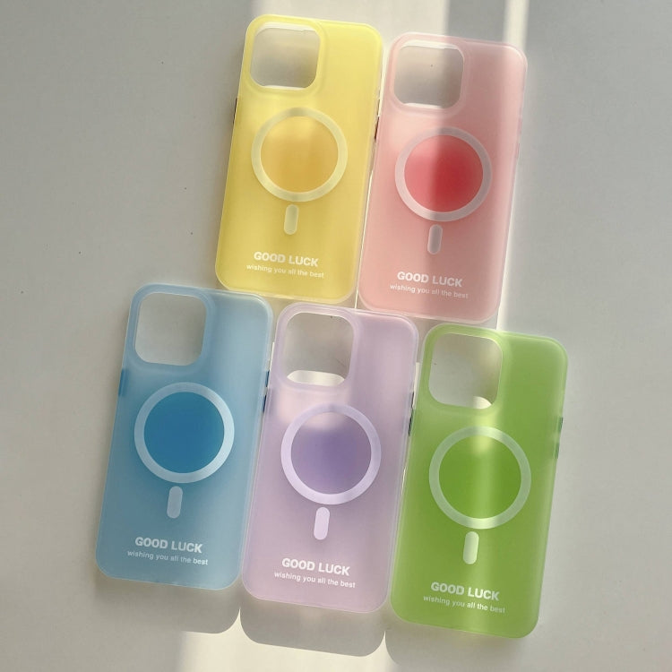 For iPhone 12 Pro Double-Layer Frosted IMD Macaron Color MagSafe Phone Case(Pink) by buy2fix