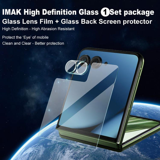 For Motorola Razr 50 Ultra 1 Sets imak Integrated Lens Film + Glass Rear Screen Sticker - Motorola Tempered Glass by imak | Online Shopping UK | buy2fix