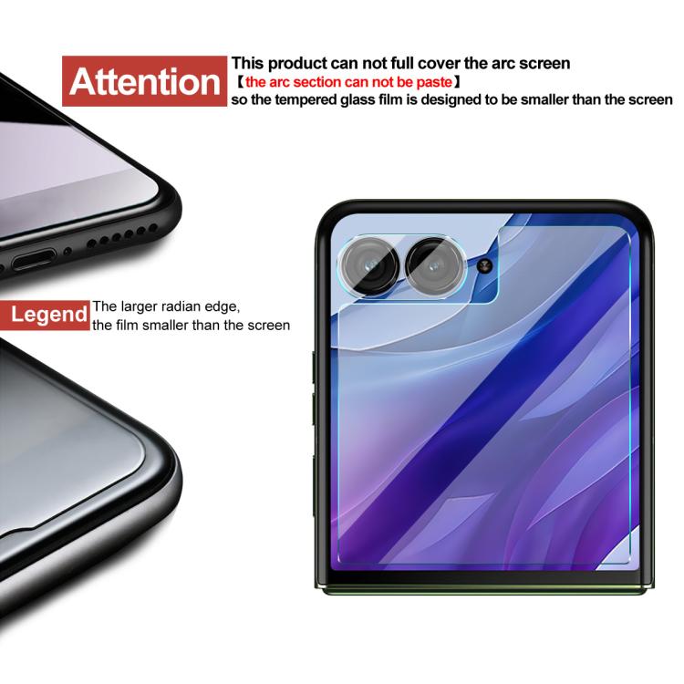 For Motorola Razr 50 Ultra 1 Sets imak Integrated Lens Film + Glass Rear Screen Sticker - Motorola Tempered Glass by imak | Online Shopping UK | buy2fix