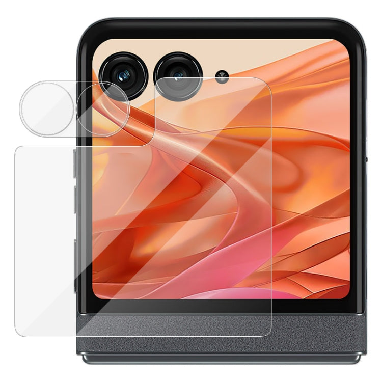 For Motorola Razr 50 1 Sets imak Integrated Lens Film + Glass Rear Screen Sticker by imak