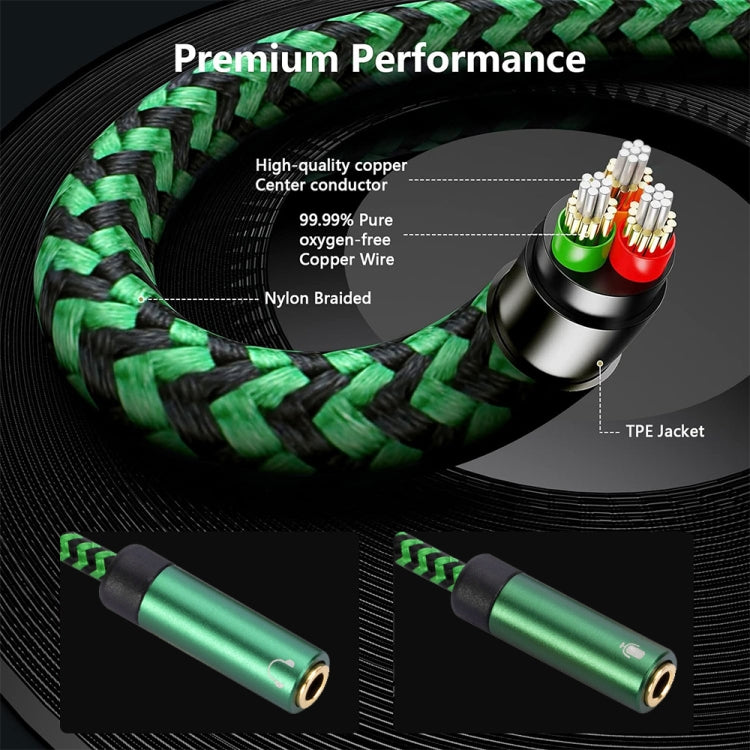 USB-A to Dual 3.5mm Separate Style Audio Adapter Cable, Length:3m(Green) - Video & Audio Cable by buy2fix | Online Shopping UK | buy2fix