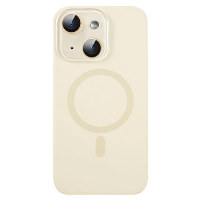 For iPhone 15 Liquid Silicone MagSafe Full Coverage Phone Case with Lens Film(White) - iPhone 15 Cases by buy2fix | Online Shopping UK | buy2fix