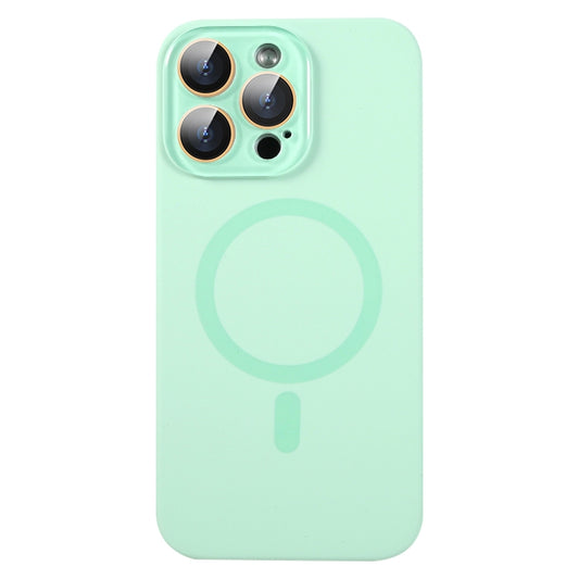 For iPhone 14 Pro Max Liquid Silicone MagSafe Full Coverage Phone Case with Lens Film(Green) - iPhone 14 Pro Max Cases by buy2fix | Online Shopping UK | buy2fix