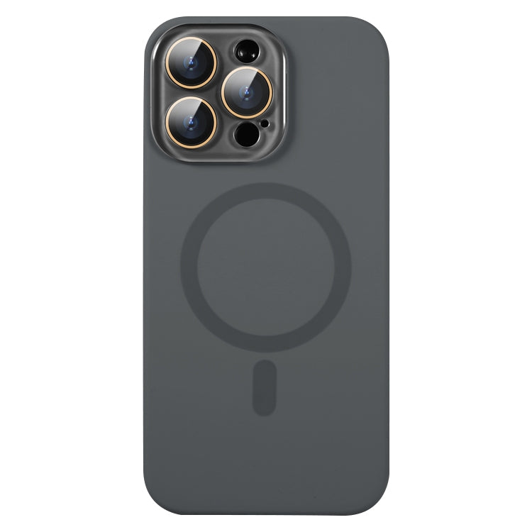 For iPhone 12 Pro Liquid Silicone MagSafe Full Coverage Phone Case with Lens Film(Grey) by buy2fix