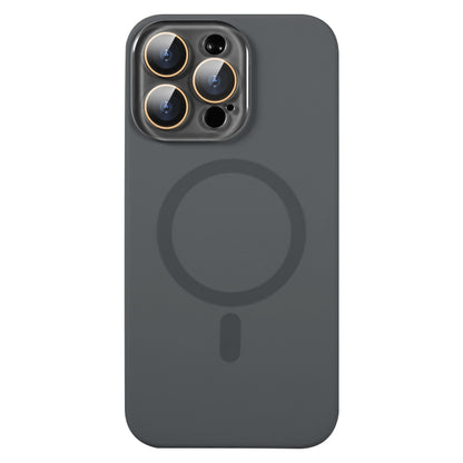 For iPhone 12 Pro Liquid Silicone MagSafe Full Coverage Phone Case with Lens Film(Grey) by buy2fix