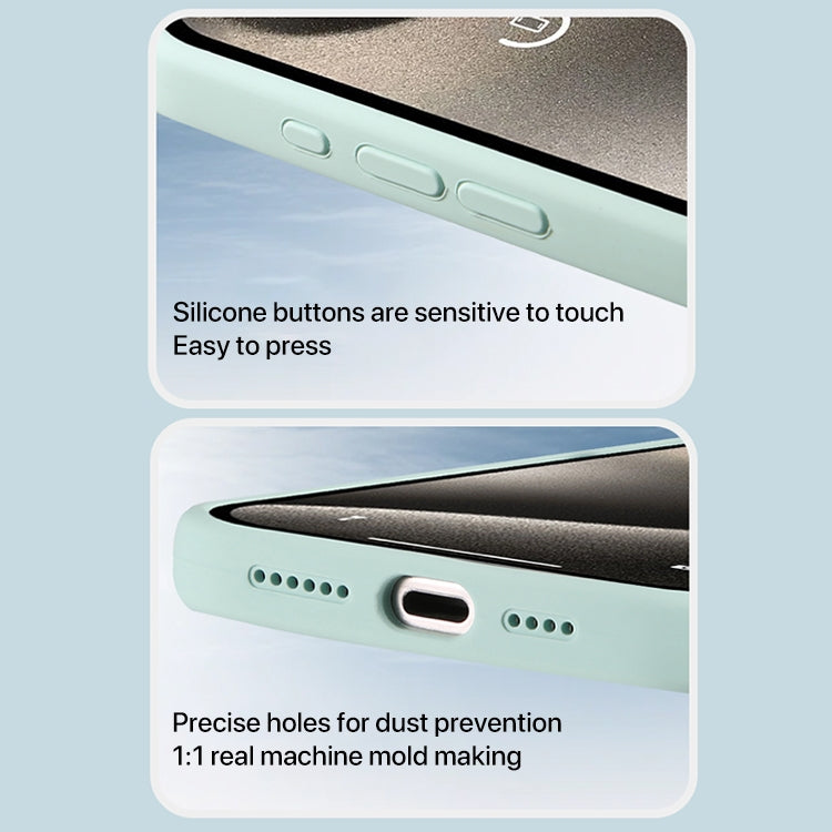For iPhone 15 Liquid Silicone MagSafe Full Coverage Phone Case with Lens Film(White) - iPhone 15 Cases by buy2fix | Online Shopping UK | buy2fix