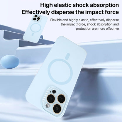 For iPhone 15 Liquid Silicone MagSafe Full Coverage Phone Case with Lens Film(White) - iPhone 15 Cases by buy2fix | Online Shopping UK | buy2fix